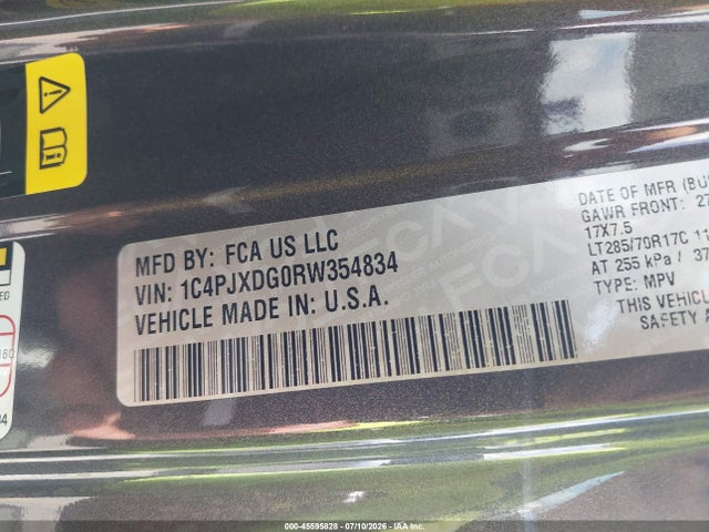 Продажа на аукционе авто 2024 Jeep Wrangler 4-door Willys 4x4, vin: 1C4PJXDG0RW354834, номер лота: 45595828