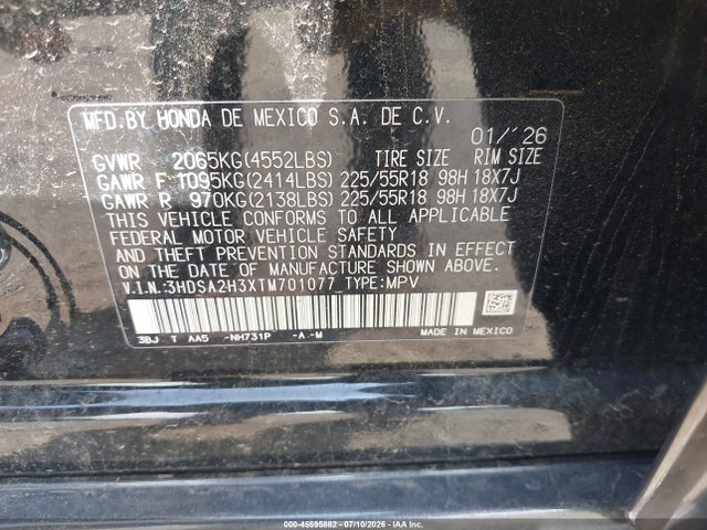 Продаж на аукціоні авто 2026 Acura Adx, vin: 3HDSA2H3XTM701077, номер лоту: 45595882