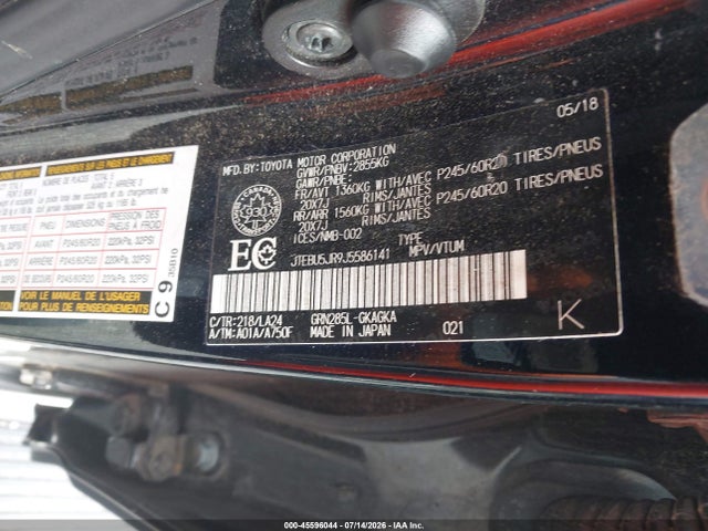 Toyota 4RUNNER SR5 2018 JTEBU5JR9J5586141 Image 9