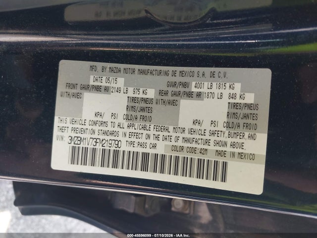 Mazda Mazda3 I Touring 2015 3MZBM1V73FM219790 Image 9