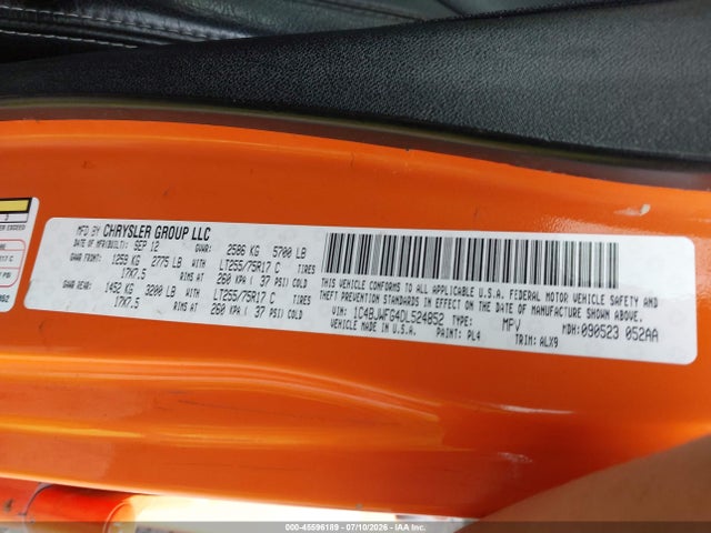 45596189 :رقم المزاد ، 1C4BJWFG4DL524852 vin ، 2013 Jeep Wrangler Unlimited Rubicon مزاد بيع