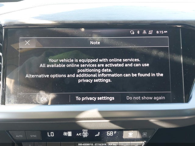45596218 :رقم المزاد ، WA1ACBFZ7PP057708 vin ، 2023 Audi Q4 E-tron Premium 40 Rwd مزاد بيع