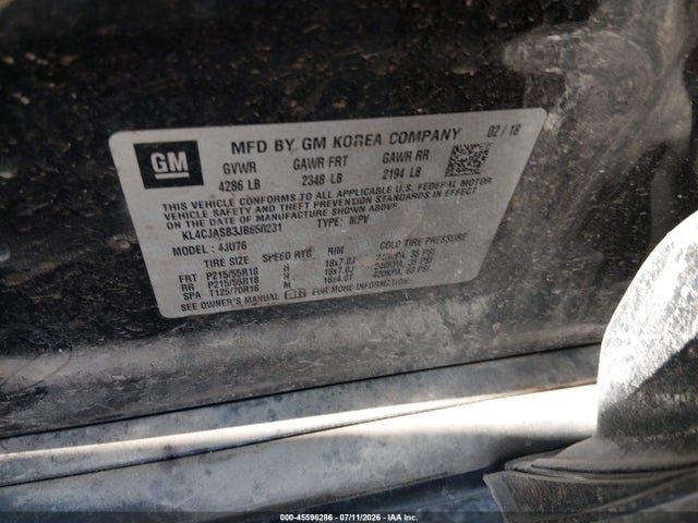 Продажа на аукционе авто 2018 Buick Encore Preferred, vin: KL4CJASB3JB650231, номер лота: 45596286