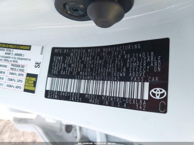 Toyota COROLLA LE 2024 5YFB4MDE9RP165042 Image 9