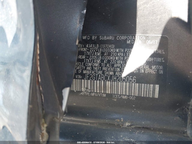 45596410 :رقم المزاد ، JF2GTABCXJH205056 vin ، 2018 Subaru Crosstrek 2.0i Premium مزاد بيع