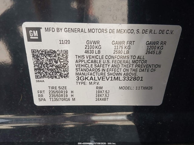 GMC Terrain Awd Slt 2021 3GKALVEV1ML332801 Image 9