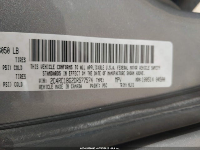 Aukcja sprzedaży 2013 Chrysler Town & Country Touring, vin: 2C4RC1BG2DR577574, numer aukcji: 45596645