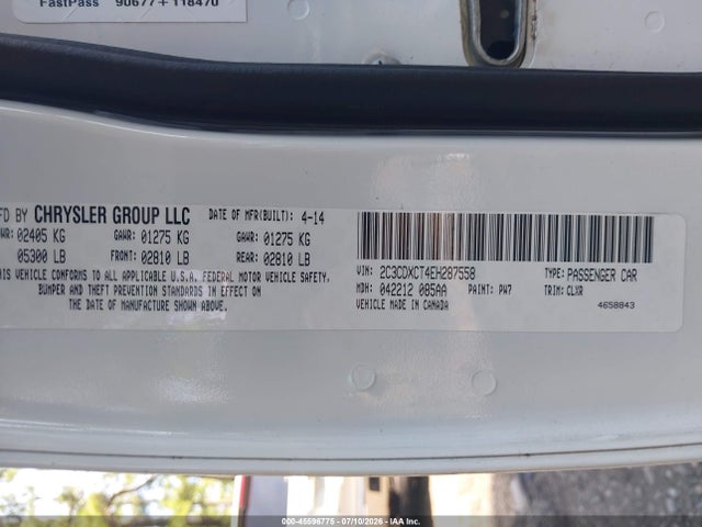 Aukcja sprzedaży 2014 Dodge Charger R/t Max, vin: 2C3CDXCT4EH287558, numer aukcji: 45596775
