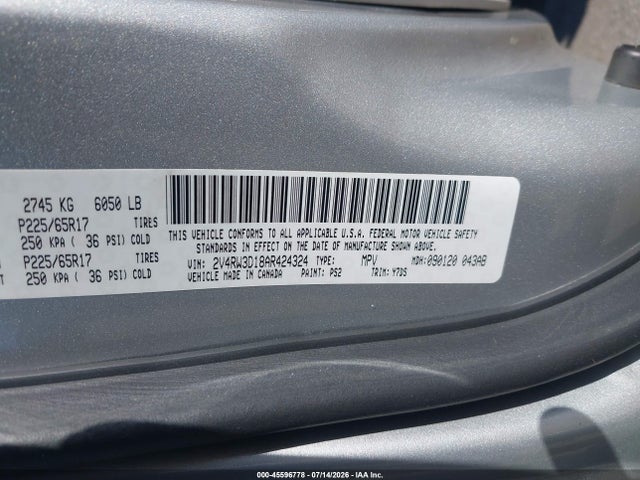 Aukcja sprzedaży 2010 Volkswagen Routan Se, vin: 2V4RW3D18AR424324, numer aukcji: 45596778