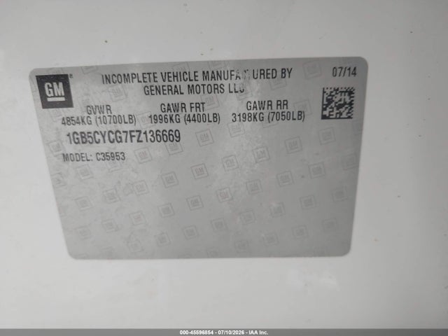 Продажа на аукционе авто 2015 Chevrolet Silverado 3500hd Wt, vin: 1GB5CYCG7FZ136669, номер лота: 45596854