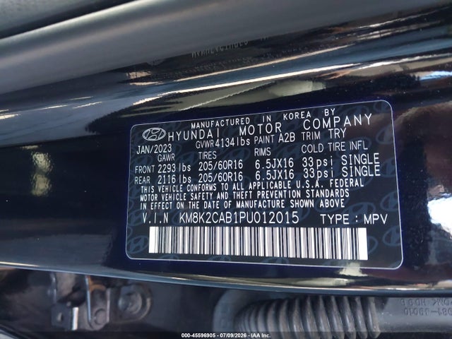 Hyundai Kona Se 2023 KM8K2CAB1PU012015 Image 9