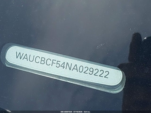 Aukcja sprzedaży 2022 Audi A5 Sportback Premium Plus 40 Tfsi Quattro S Tronic, vin: WAUCBCF54NA029222, numer aukcji: 45597029