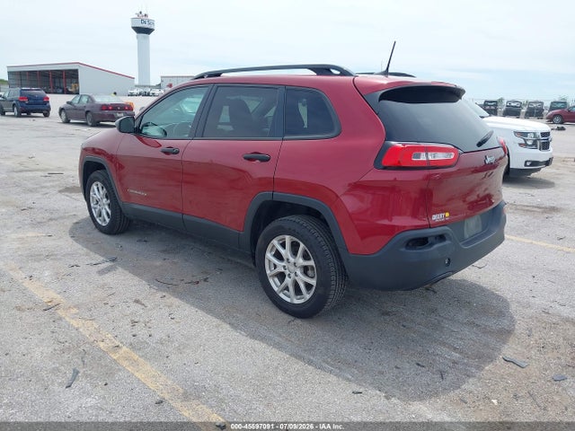 2016 Jeep Cherokee Sport მანქანა იყიდება აუქციონზე, vin: 1C4PJLAB0GW216872, აუქციონის ნომერი: 45597091