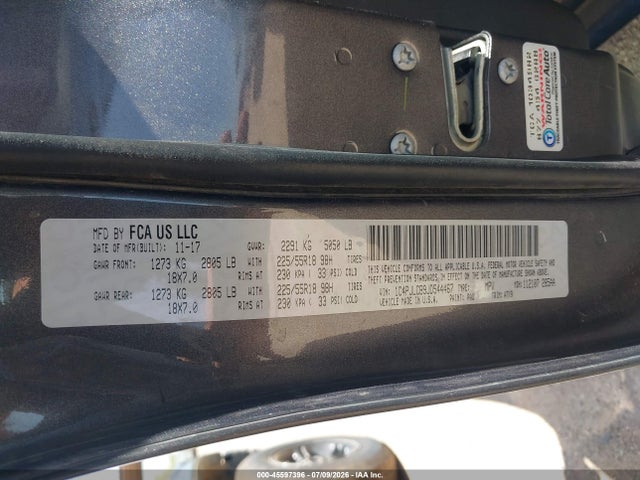 1C4PJLCB9JD544467 Jeep Cherokee Latitude Fwd