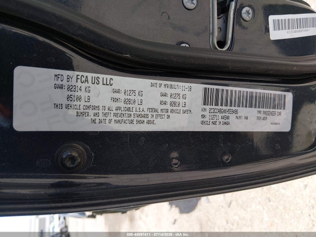 Aukcja sprzedaży 2019 Chrysler 300 300s, vin: 2C3CCABGXKH559496, numer aukcji: 45597411