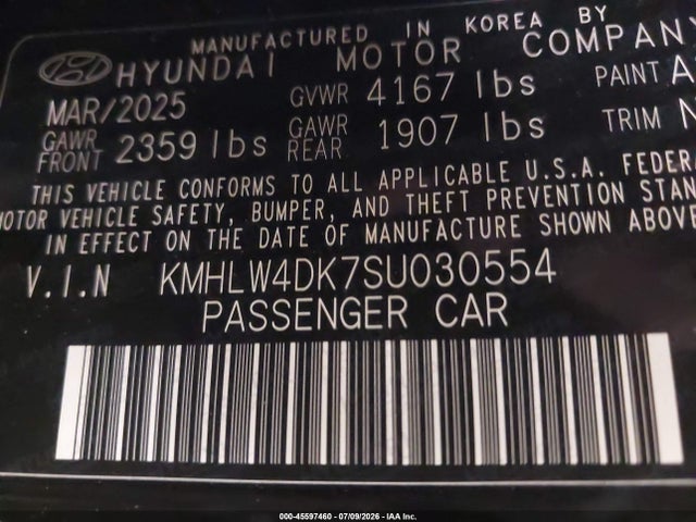Продажа на аукционе авто 2025 Hyundai Elantra N, vin: KMHLW4DK7SU030554, номер лота: 45597460