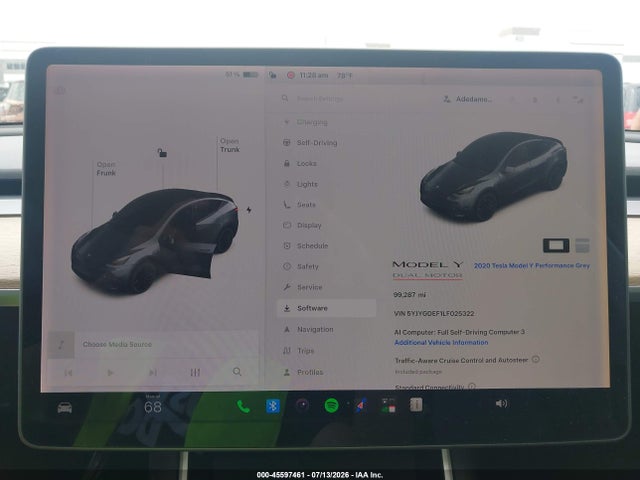 Aukcja sprzedaży 2020 Tesla Model Y Long Range Dual Motor All-wheel Drive/performance Dual Motor All-wheel Drive, vin: 5YJYGDEF1LF025322, numer aukcji: 45597461