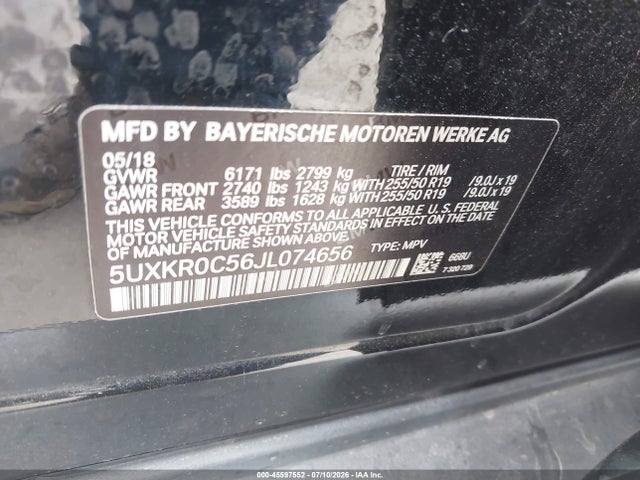 BMW X5 Xdrive35i 2018 5UXKR0C56JL074656 Image 9
