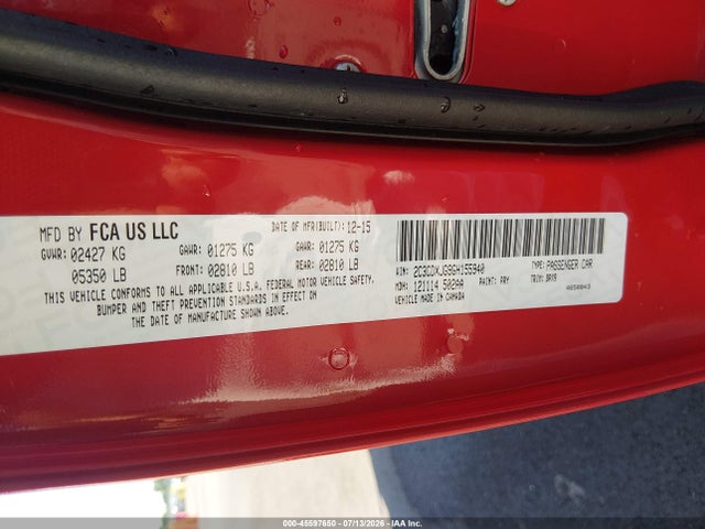 Aukcja sprzedaży 2016 Dodge Charger Sxt, vin: 2C3CDXJG9GH155940, numer aukcji: 45597650