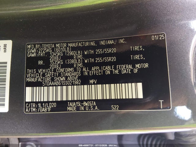 Lexus Tx 350 Luxury 2025 5TDAAAB61SS021982 Image 9