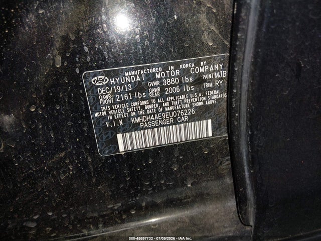 Hyundai Elantra Limited 2014 KMHDH4AE9EU076226 Image 9
