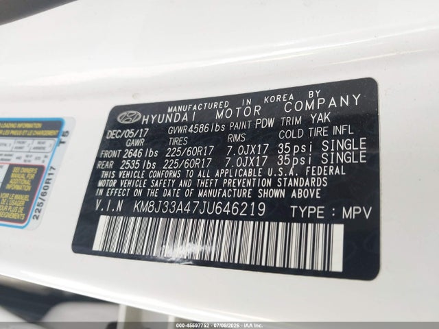 Hyundai Tucson Sel Plus 2018 KM8J33A47JU646219 Image 9