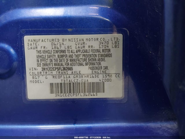 Nissan Versa Note S Plus 2015 3N1CE2CP5FL362665 Image 9