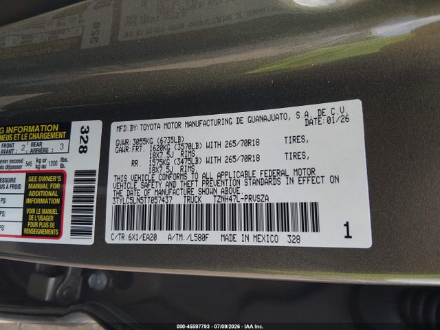 3TYLC5LN5TT057437 Toyota Tacoma Hybrid Trd Off Road
