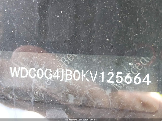 Aukcja sprzedaży 2019 Mercedes-benz Glc 300, vin: WDC0G4JB0KV125664, numer aukcji: 45597849