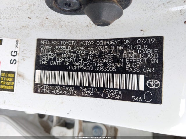 Toyota Corolla Xle 2020 JTDFPRAE0LJ063005 Image 9