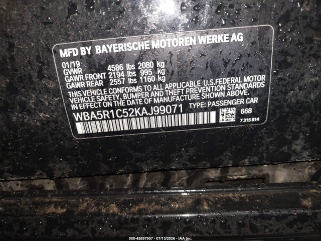 BMW 330I 2019 WBA5R1C52KAJ99071 Image 9
