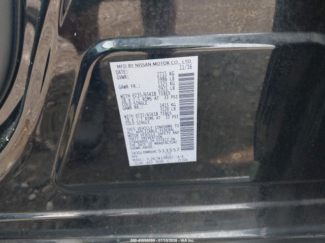Продаж на аукціоні авто 2017 Infiniti Qx60, vin: 5N1DL0MMXHC513557, номер лоту: 45598099