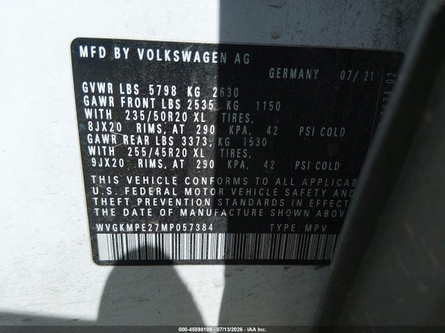 WVGKMPE27MP057384 Volkswagen ID.4 PRO S