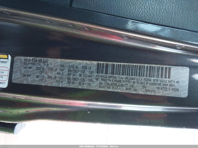 1C4HJXDN9LW106477 Jeep Wrangler Unlimited Sport S 4x4