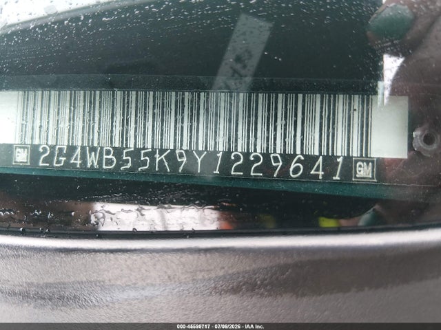 Продажа на аукционе авто 2000 Buick Regal Ls, vin: 2G4WB55K9Y1229641, номер лота: 45598717