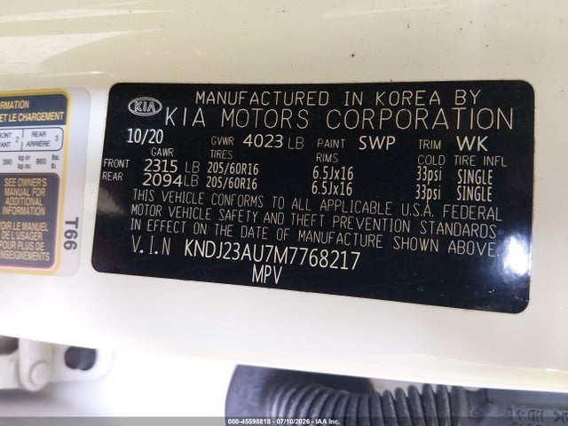 KIA SOUL S 2021 KNDJ23AU7M7768217 Image 9
