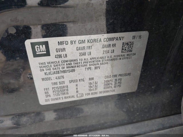 KL4CJASB7HB015409 Buick Encore Preferred