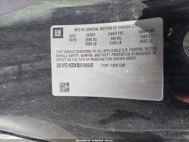 Продаж на аукціоні авто 2011 Chevrolet Camaro 2lt, vin: 2G1FC1EDXB9109845, номер лоту: 45599136