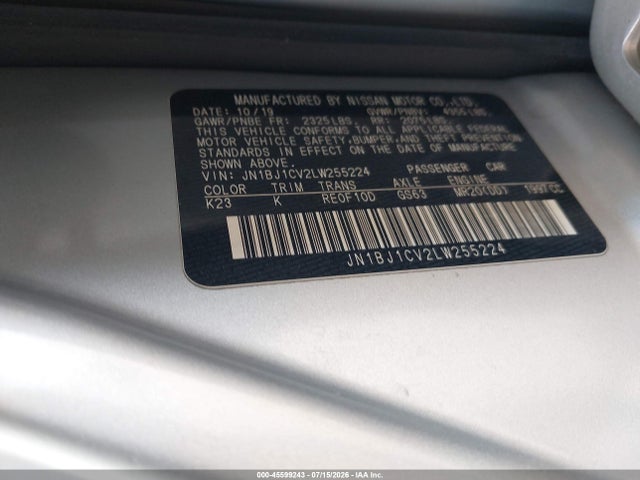 45599243 :رقم المزاد ، JN1BJ1CV2LW255224 vin ، 2020 Nissan Rogue Sport Sv Fwd Xtronic Cvt مزاد بيع