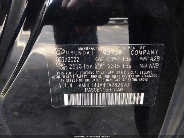 Hyundai SONATA SEL 2023 KMHL14JA4PA282670 Image 9