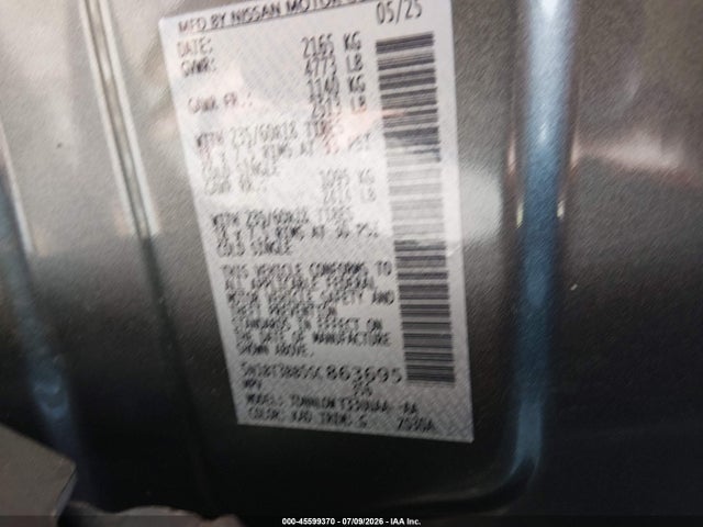 Продаж на аукціоні авто 2025 Nissan Rogue Sv Intelligent Awd, vin: 5N1BT3BB5SC863695, номер лоту: 45599370