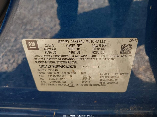 1GC1CUEG9HF232825 Chevrolet Silverado 2500hd Work Truck