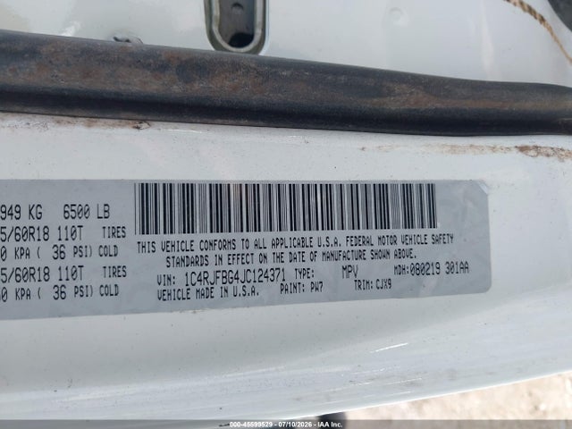 Продаж на аукціоні авто 2018 Jeep Grand Cherokee Limited 4x4, vin: 1C4RJFBG4JC124371, номер лоту: 45599529