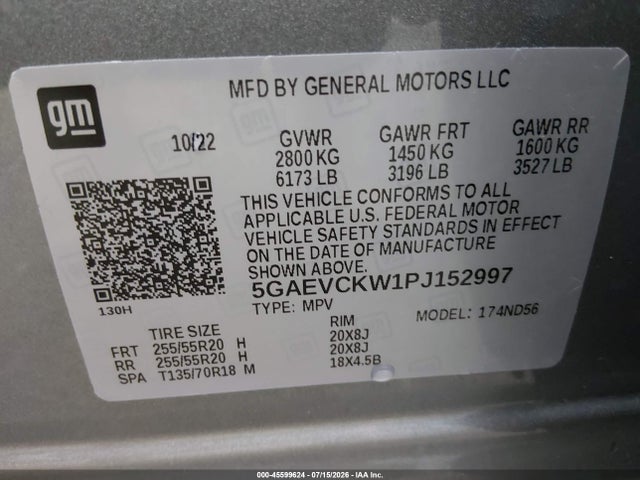 2023 Buick Enclave Avenir Awd მანქანა იყიდება აუქციონზე, vin: 5GAEVCKW1PJ152997, აუქციონის ნომერი: 45599624