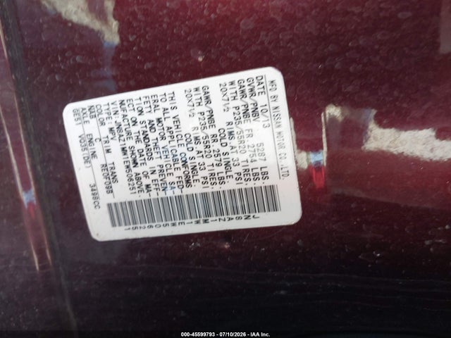 JN8AZ1MW1EW506251 Nissan Murano Le