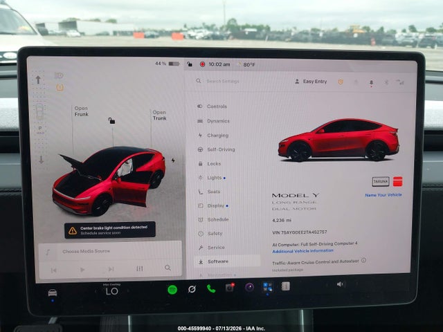 Aukcja sprzedaży 2026 Tesla Model Y, vin: 7SAYGDEE2TA452757, numer aukcji: 45599940