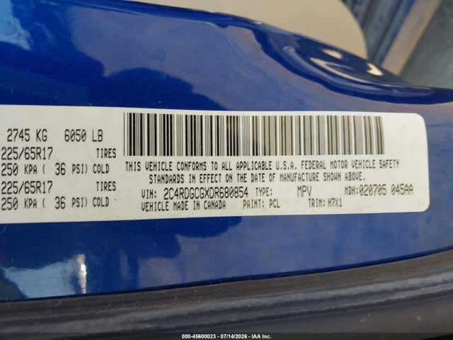 Продажа на аукционе авто 2013 Dodge Grand Caravan Sxt, vin: 2C4RDGCGXDR680854, номер лота: 45600023