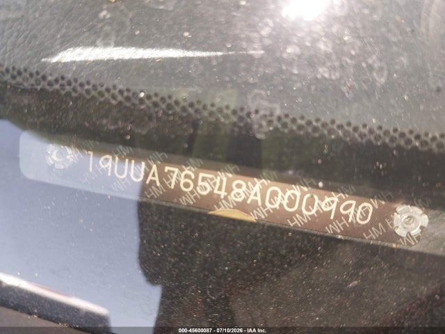 45600087 :رقم المزاد ، 19UUA76548A000990 vin ، 2008 Acura Tl Type S مزاد بيع