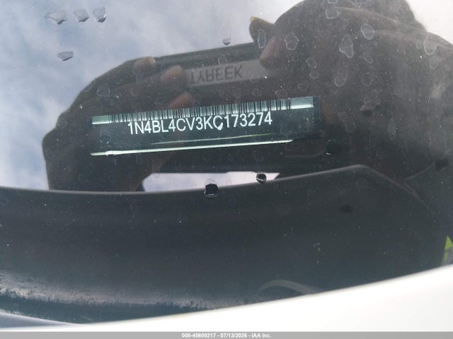 45600217 :رقم المزاد ، 1N4BL4CV3KC173274 vin ، 2019 Nissan Altima 2.5 Sr مزاد بيع