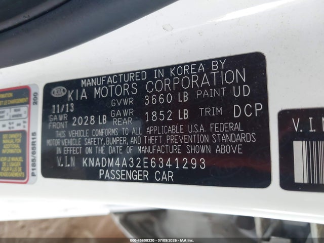 KIA RIO LX 2014 KNADM4A32E6341293 Image 9